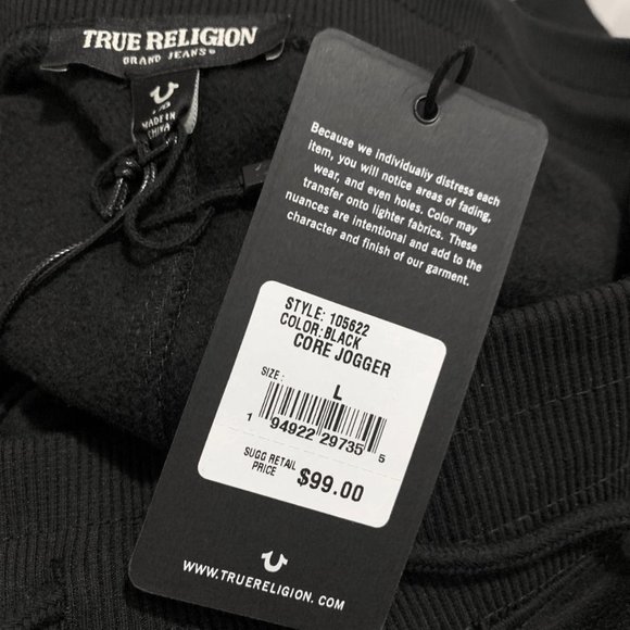 True Religion Jogger Sweatpants - Picture 2 of 3